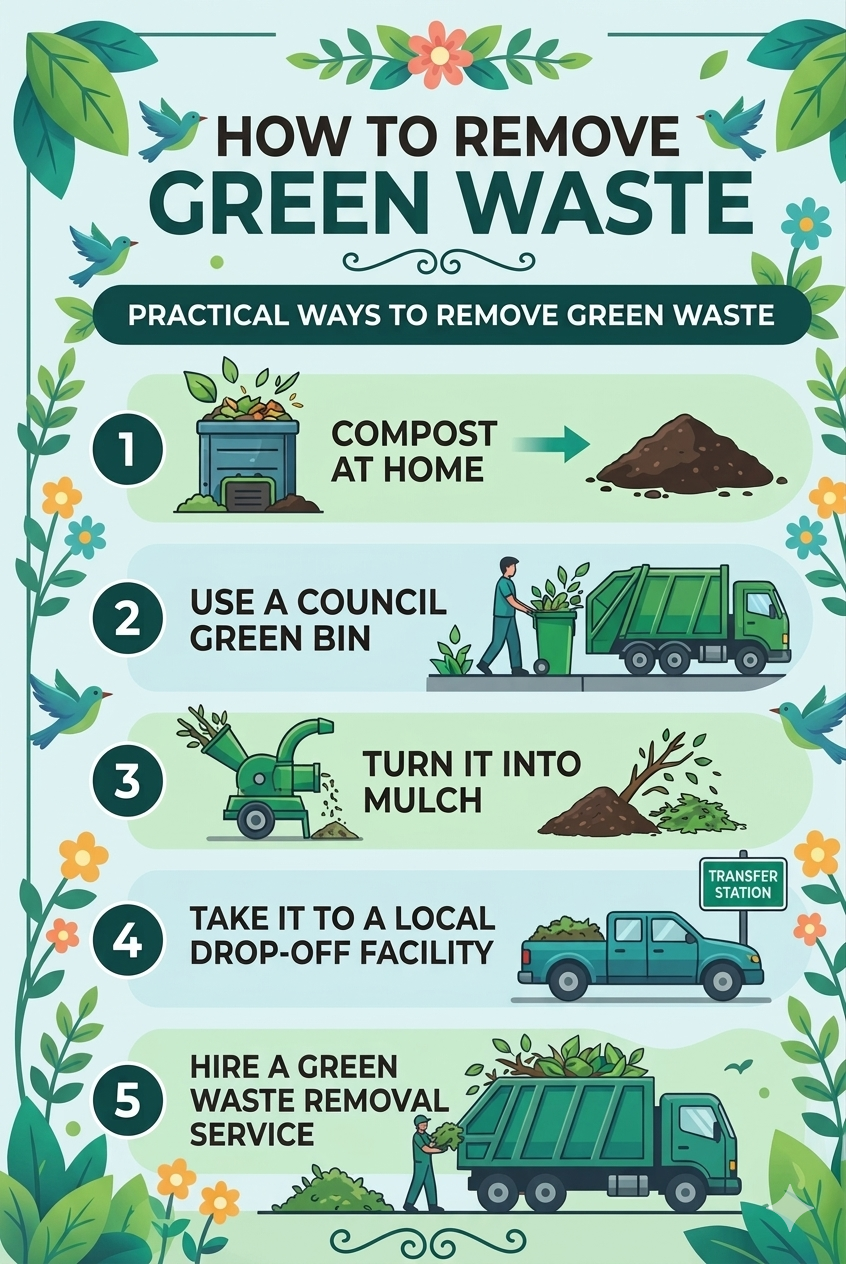 Green Waste Removal Tips for Your Backyard Green Waste Removal Tips for Your Backyard - Infographic